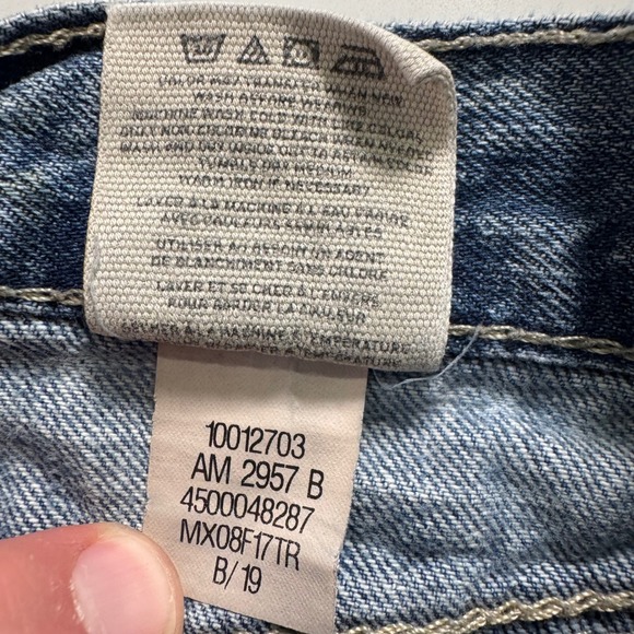 Ariat Mens Denim Jeans Medium Wash Distressed Relaxed Fit Size 29x33 - Picture 8 of 12